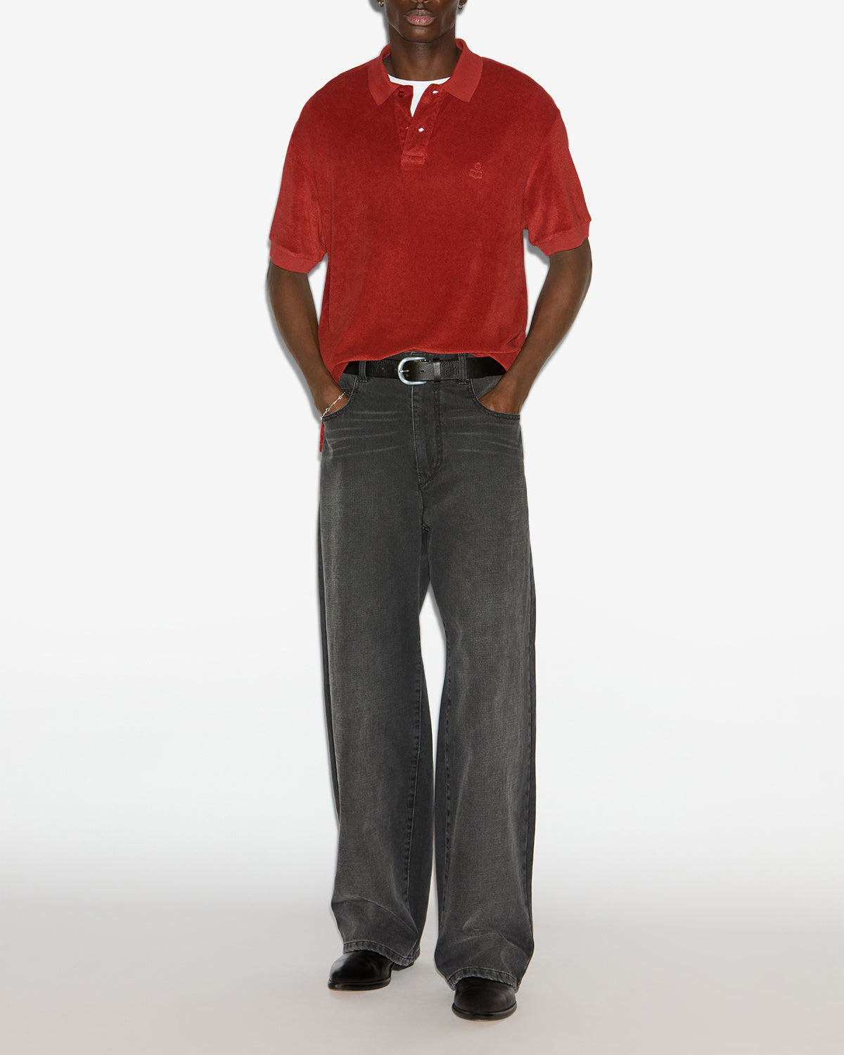 Poloshirt vafko aus velours - Orange - Man - 1