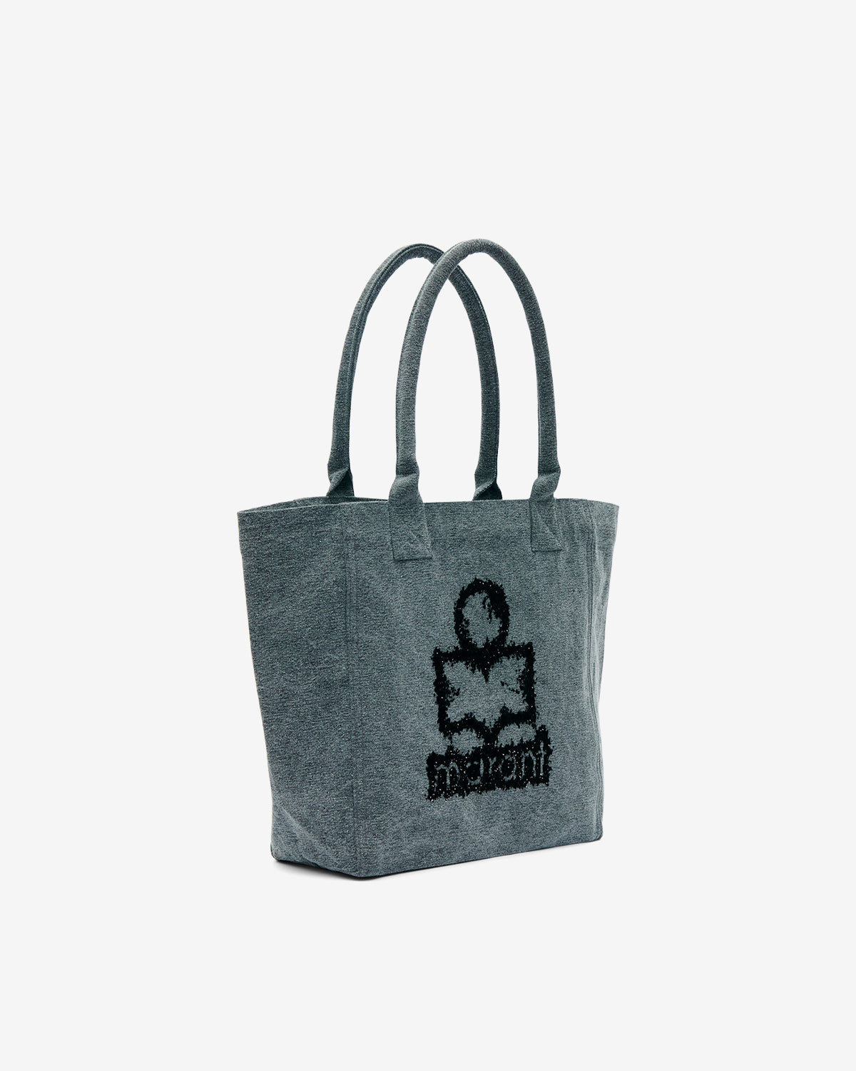 Small yenky faded cotton bag with logo - Gray - Woman - 4
