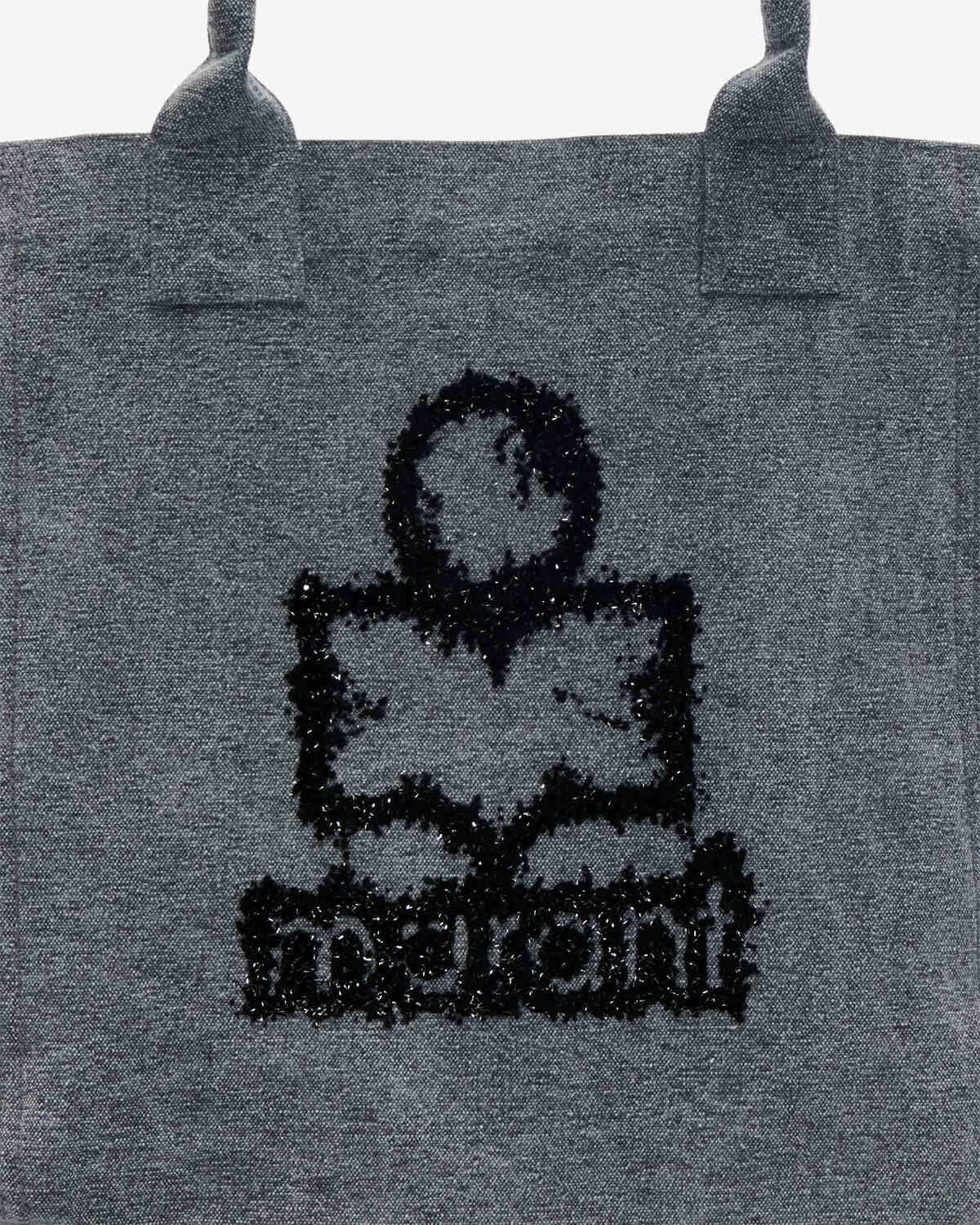 Small yenky faded cotton bag with logo - Gray - Woman - 5