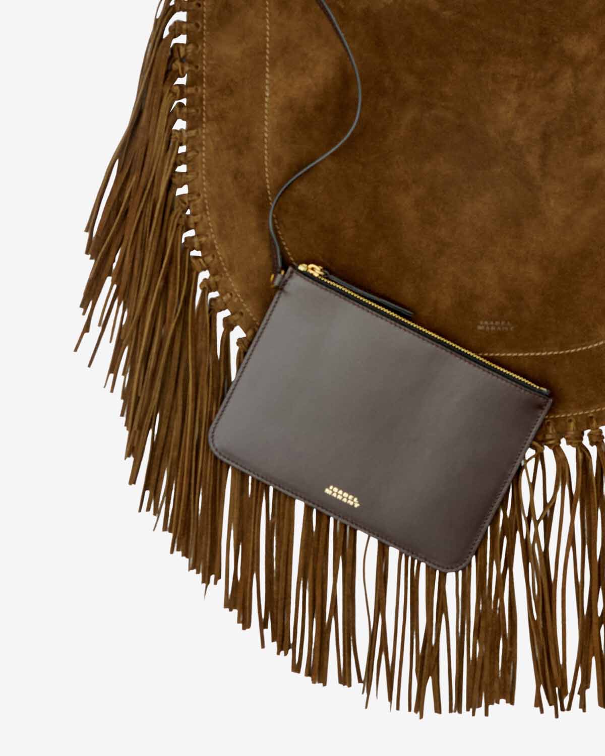 Tasche oskan hobo soft aus kalbs-veloursleder - Bronze - Woman - 2