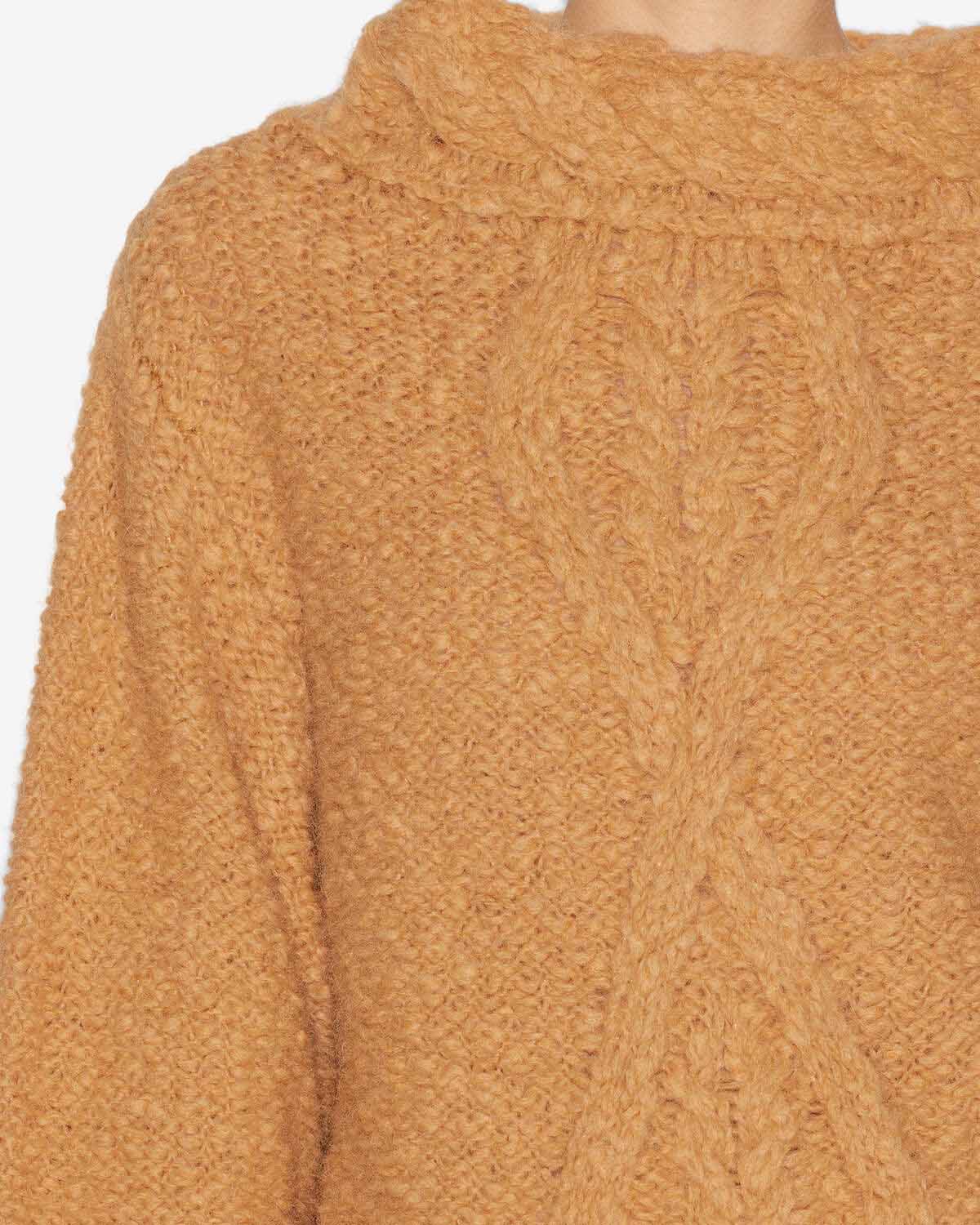 Strickpullover romane mit zopfmuster - Caramel - Woman - 2