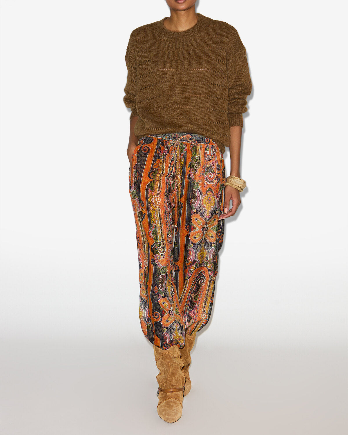 Yona openwork knit sweater - Bronze - Woman - 1