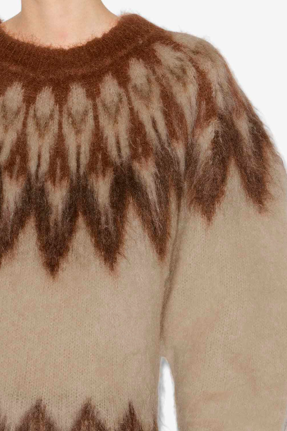 Natania 페어아일 모티프 모헤어 스웨터 - 주황색 - Woman - 3
