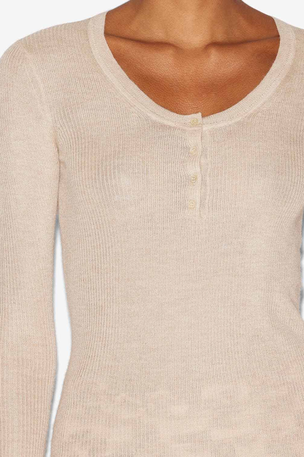 Jersey idite de seda y cachemir - Beige - Woman - 3