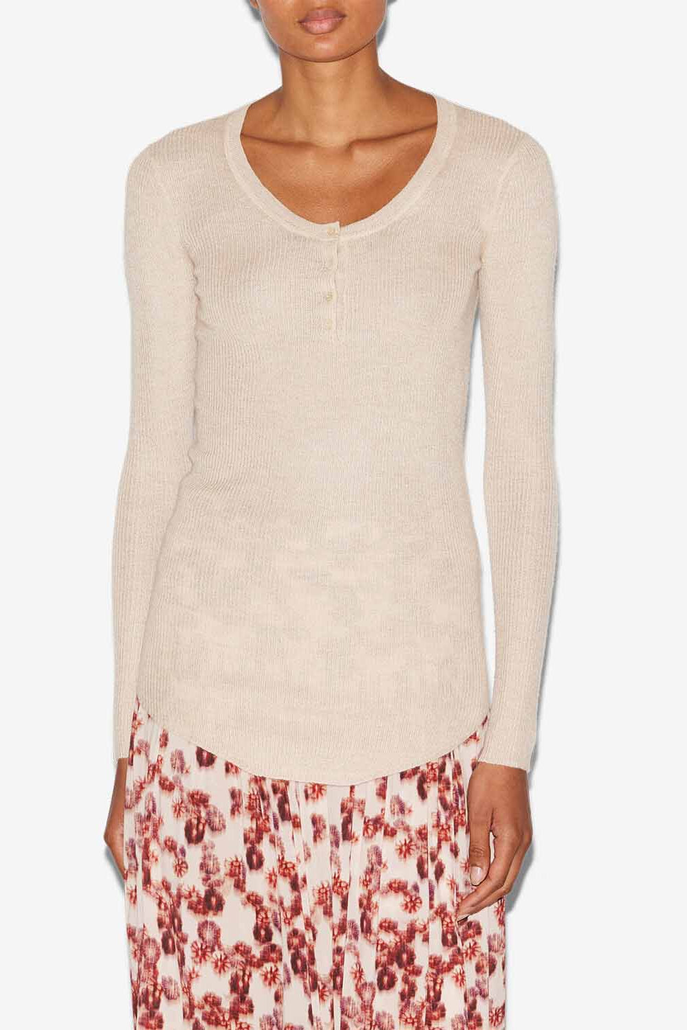 Jersey idite de seda y cachemir - Beige - Woman - 4