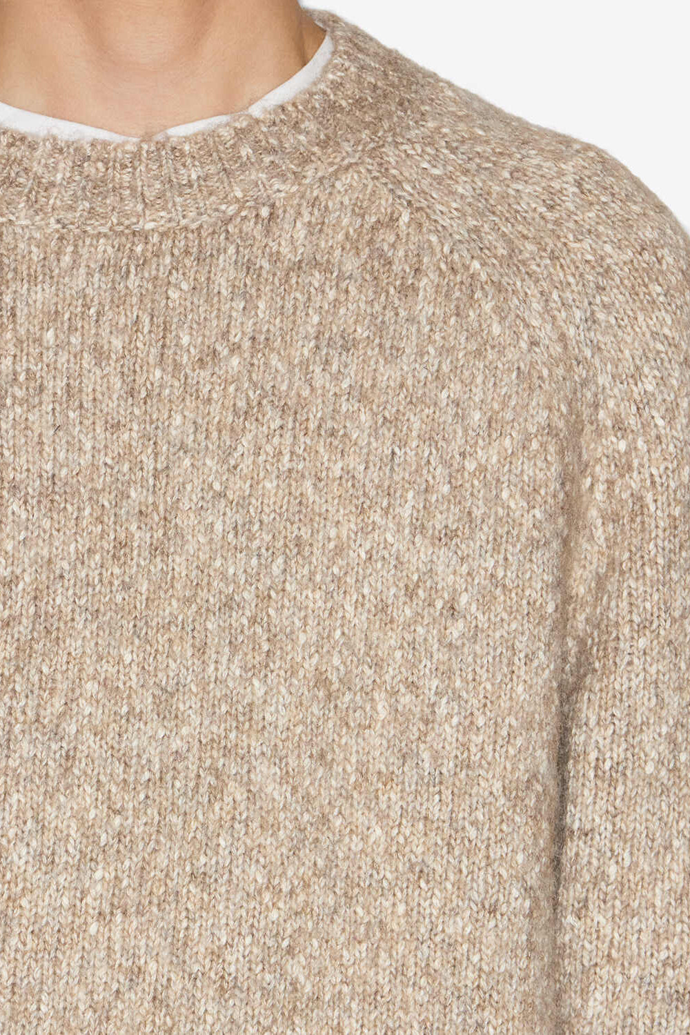 Hanori flecked knit sweater - Taupe - Man - 3