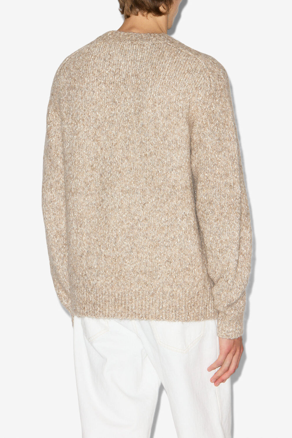 Hanori flecked knit sweater - Taupe - Man - 5