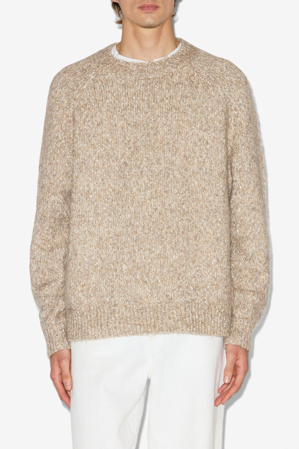 Hanori flecked knit sweater - Taupe - Man - 4