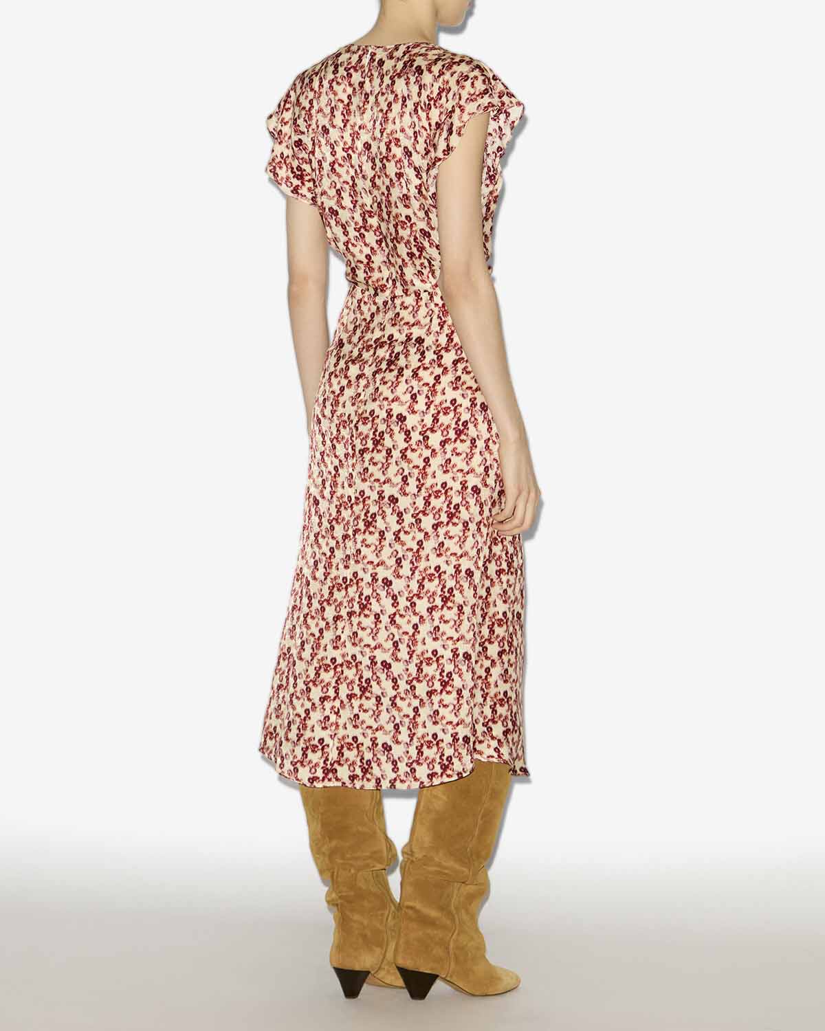 Abito midi lyndsay in jacquard con motivo - Garnet - Woman - 3