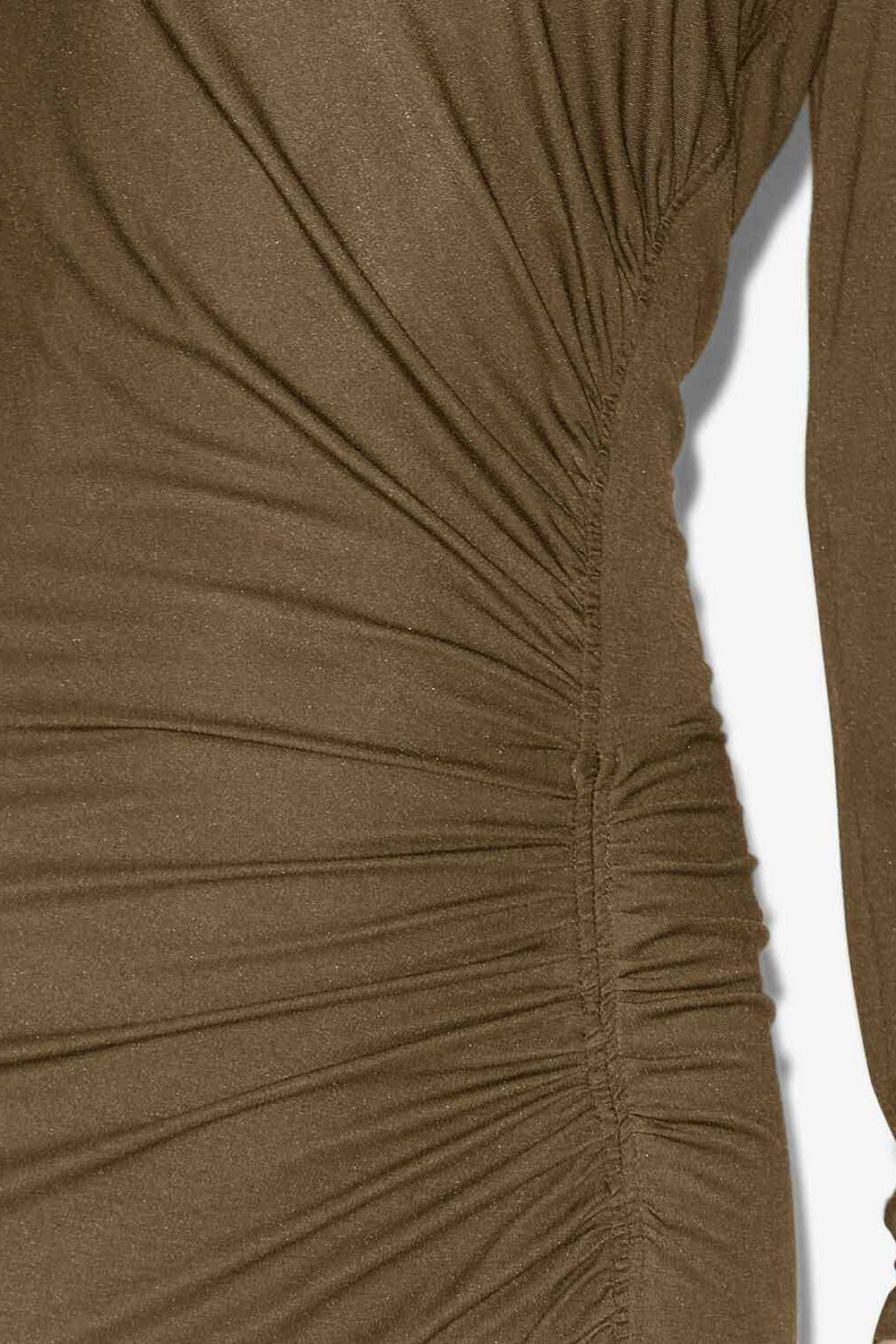 Jelina long draped jersey dress - Khaki - Woman - 3