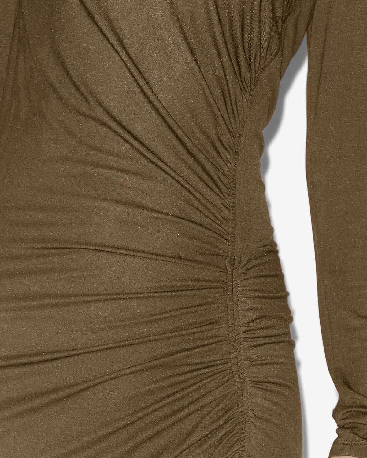 Jelina long draped jersey dress - Khaki - Woman - 2
