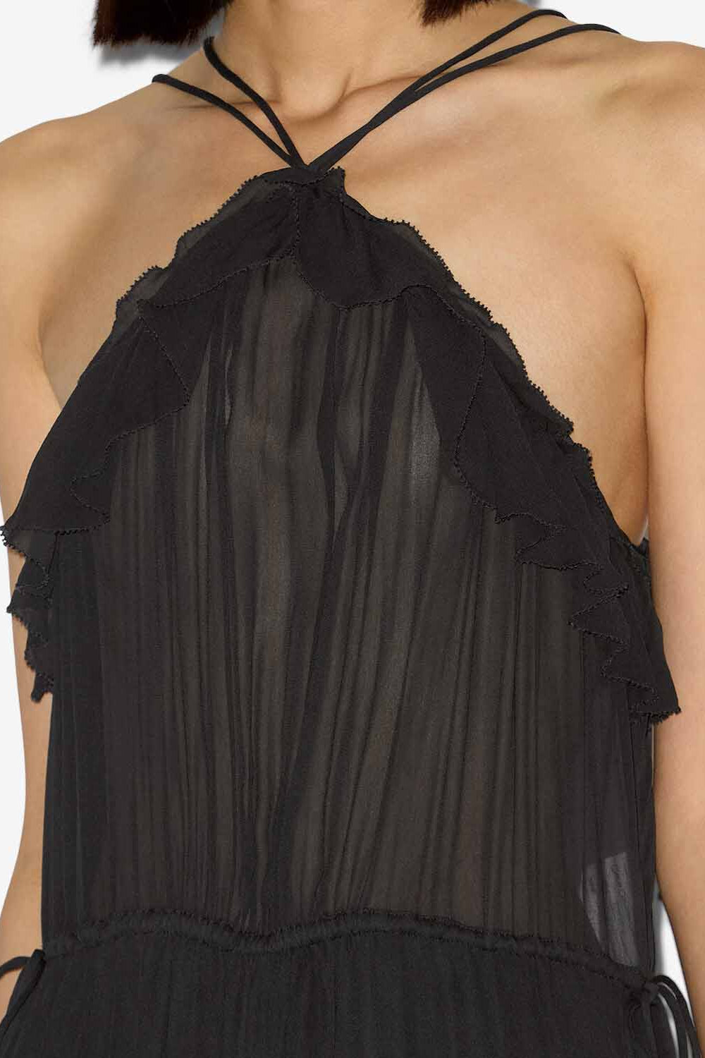 Betty short crepe dress - Black - Woman - 3