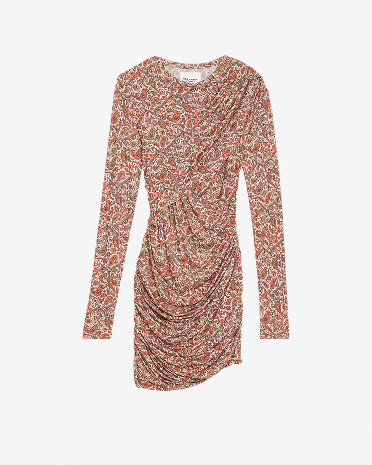 Denise short draped jersey dress - Orange - Woman - 5