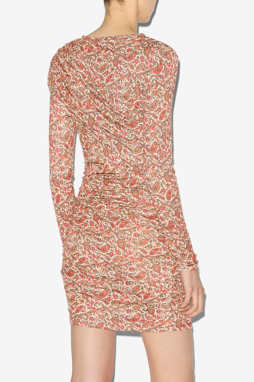 Denise short draped jersey dress - Orange - Woman - 5