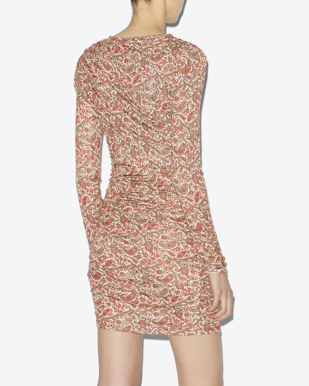 Denise short draped jersey dress - Orange - Woman - 4