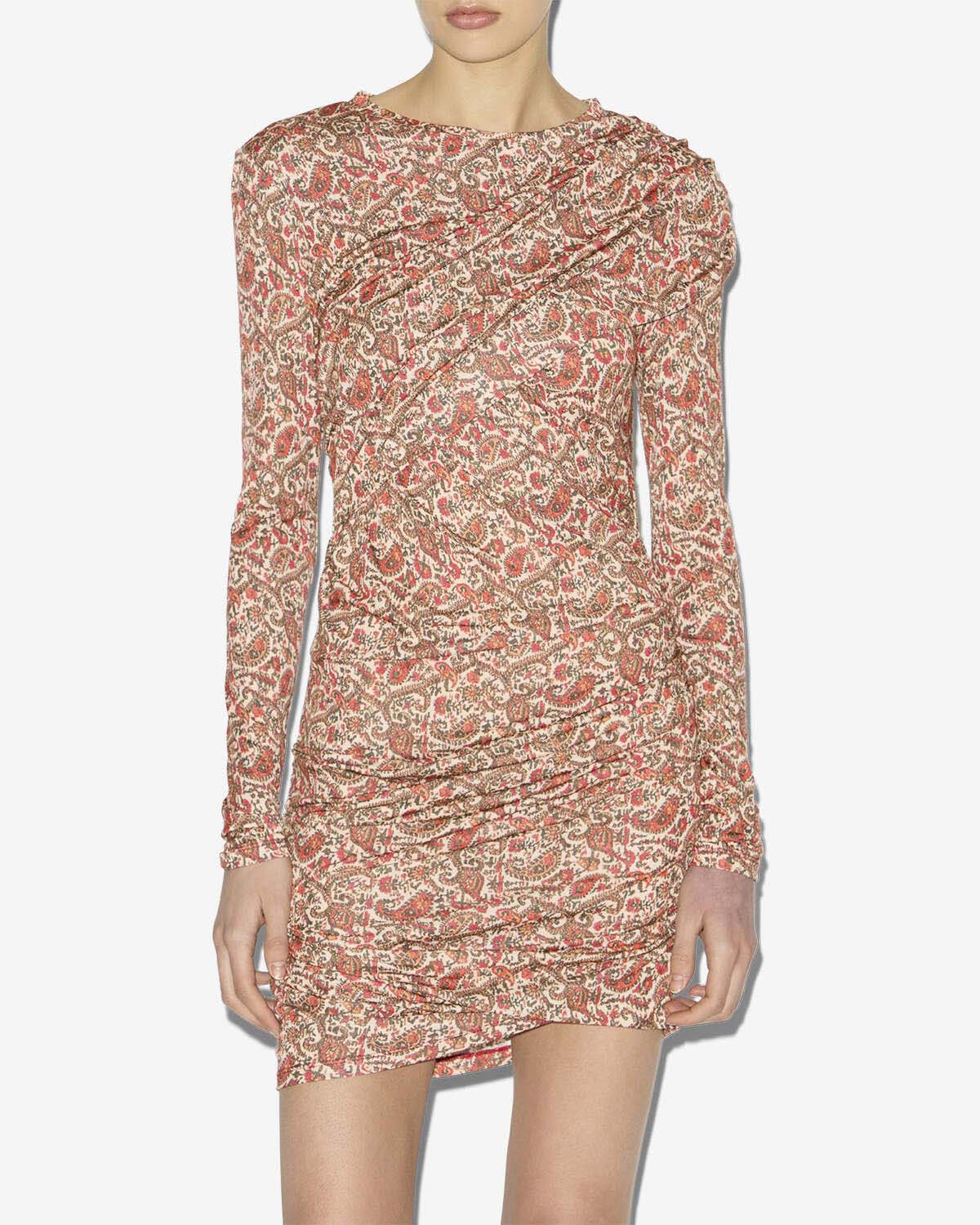 Denise short draped jersey dress - Orange - Woman - 3