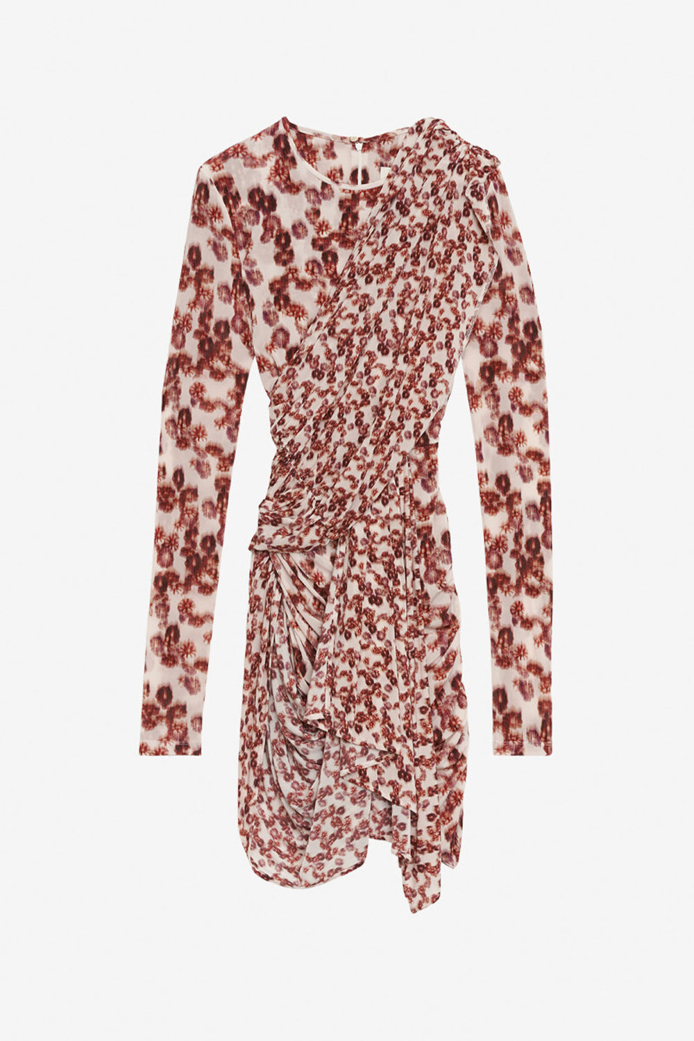 Georgia draped flowing jersey dress - Garnet - Woman - 1