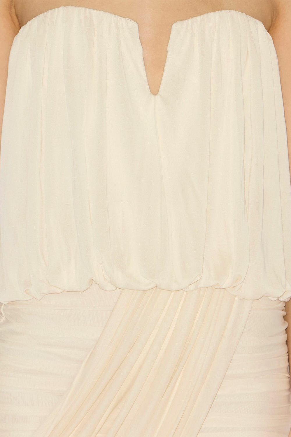 Adelita draped jersey bustier dress - Ecru - Woman - 3