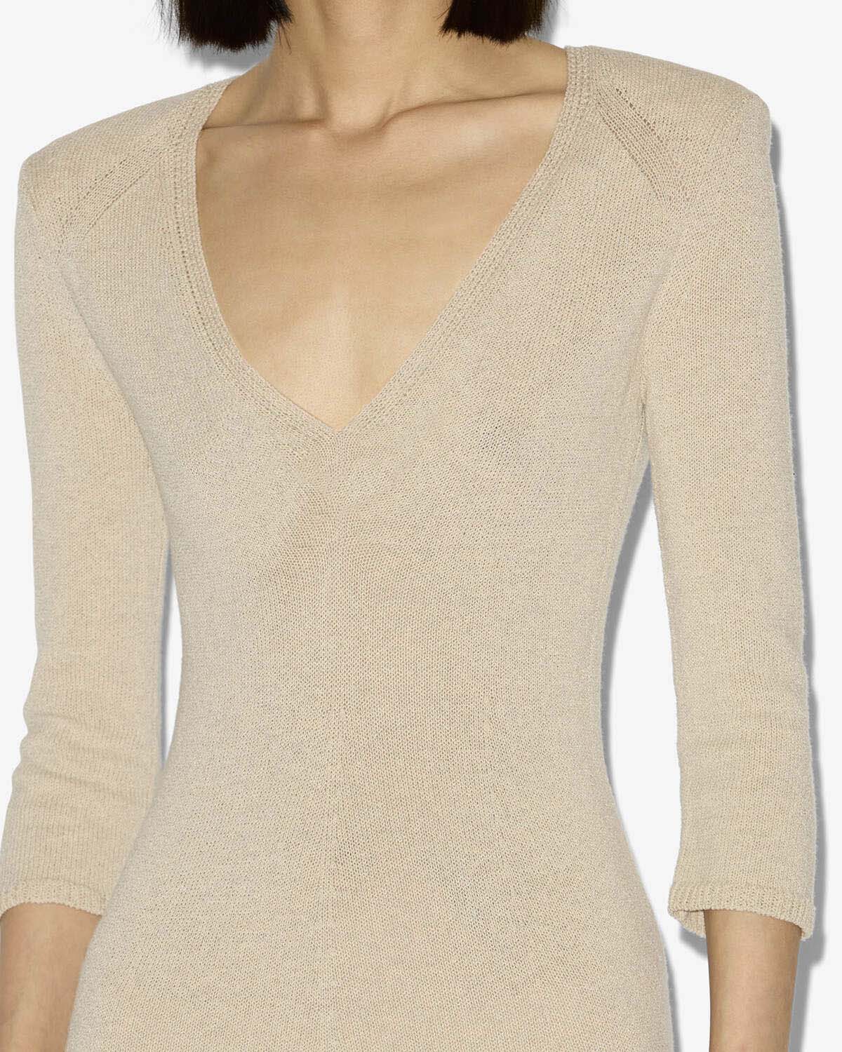 Robe longue salina en maille - Beige - Woman - 2