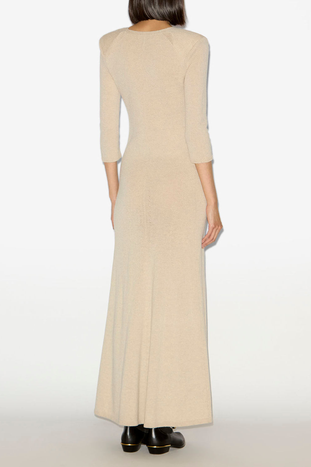 Salina long knit dress - Beige - Woman - 4