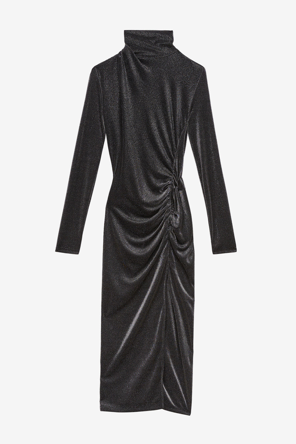 Jenisa long lurex dress - Gun metal - Woman - 1