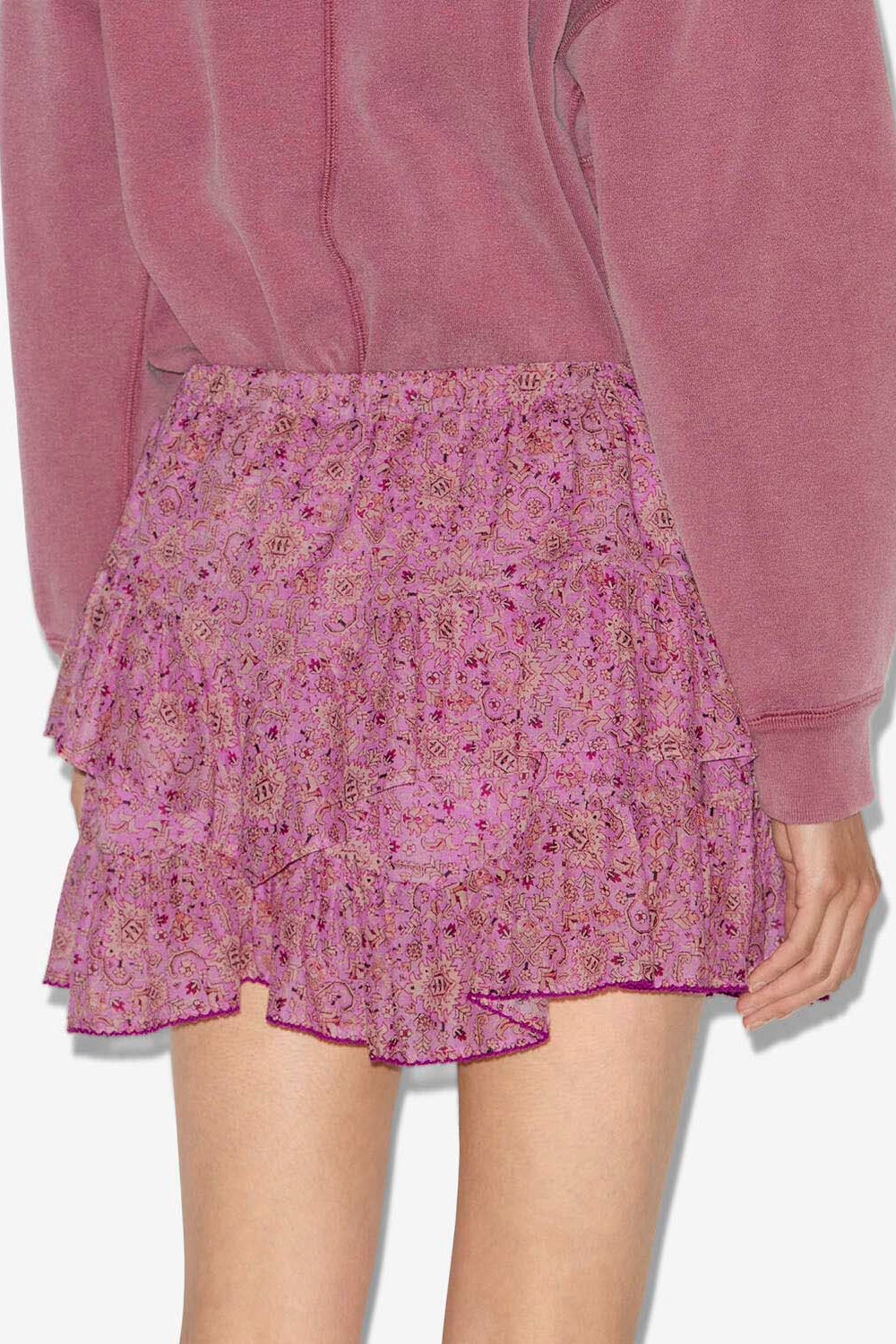 Short à volants jocadia en coton imprimé - Rose - Woman - 5
