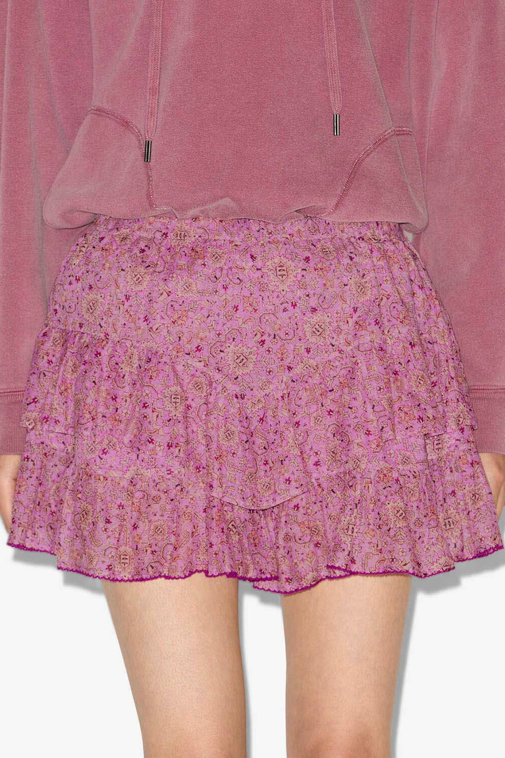 Short à volants jocadia en coton imprimé - Rose - Woman - 4