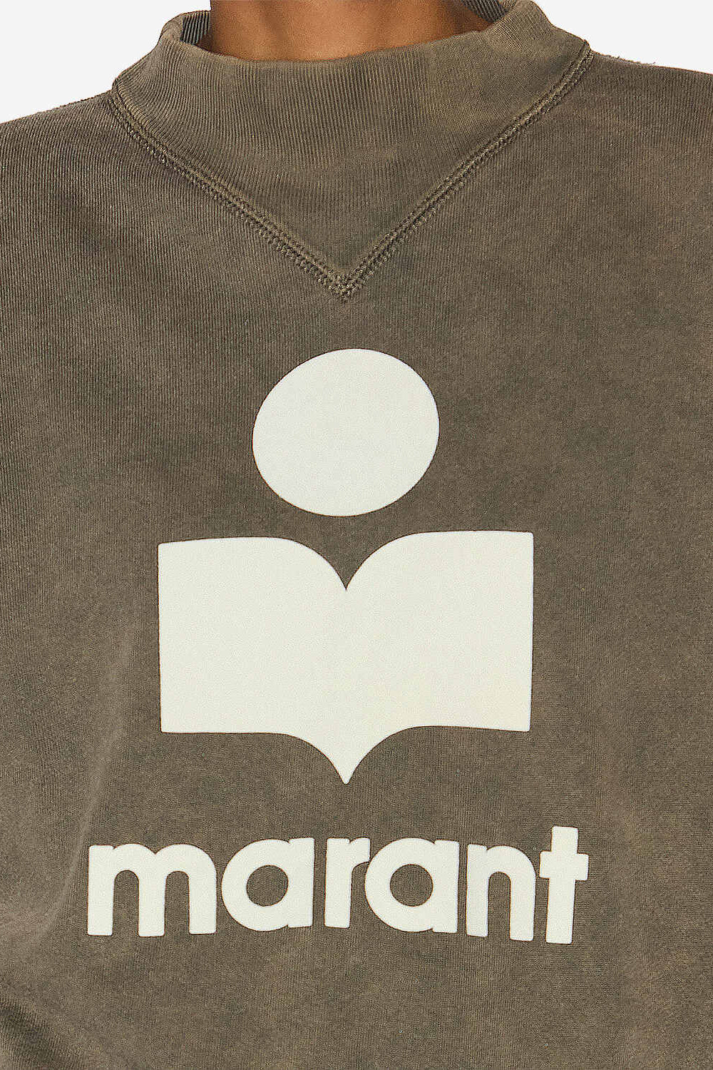 Sweatshirt moby aus baumwolle mit logo - Dark bronze-ecru - Woman - 3