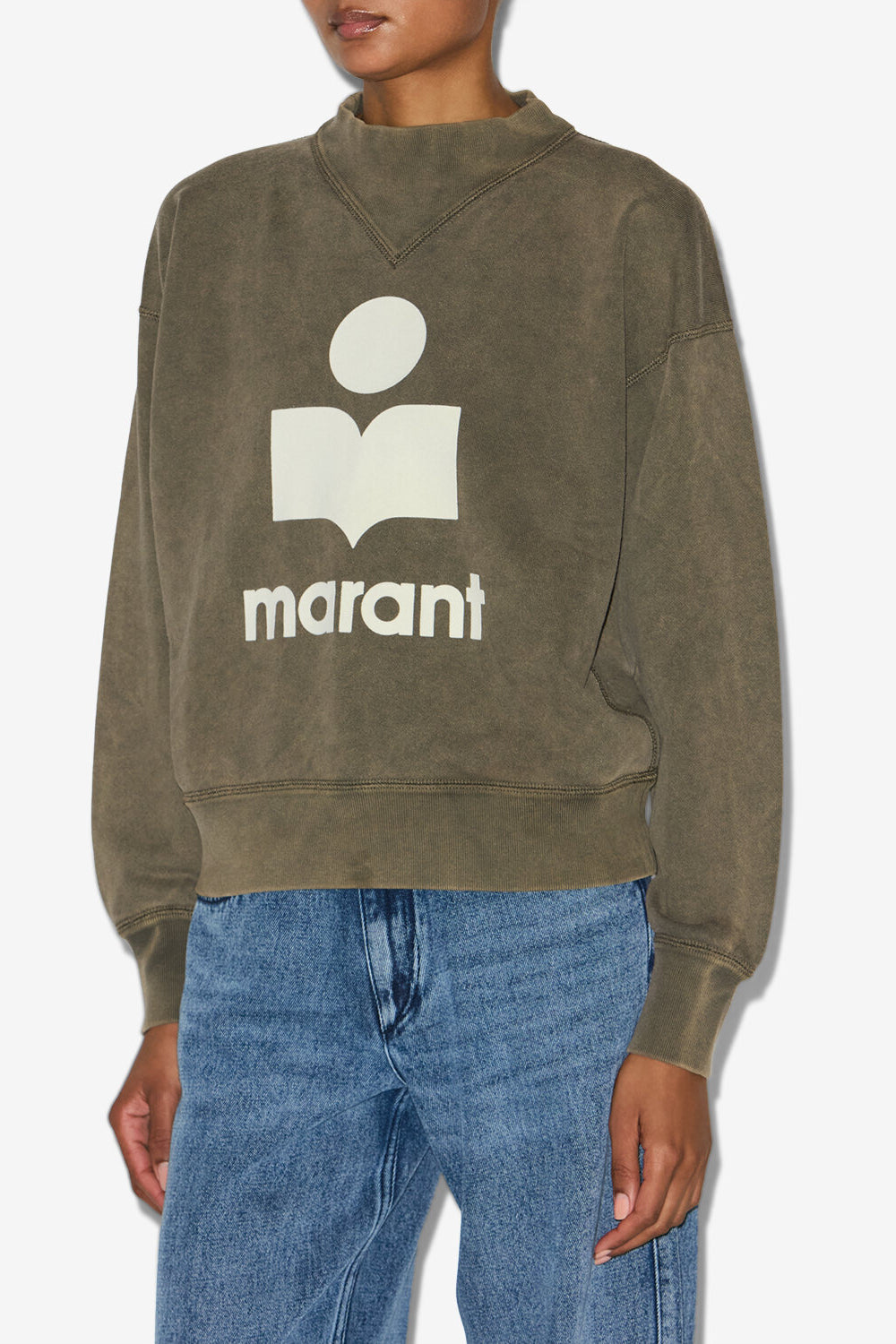 Sweatshirt moby aus baumwolle mit logo - Dark bronze-ecru - Woman - 4