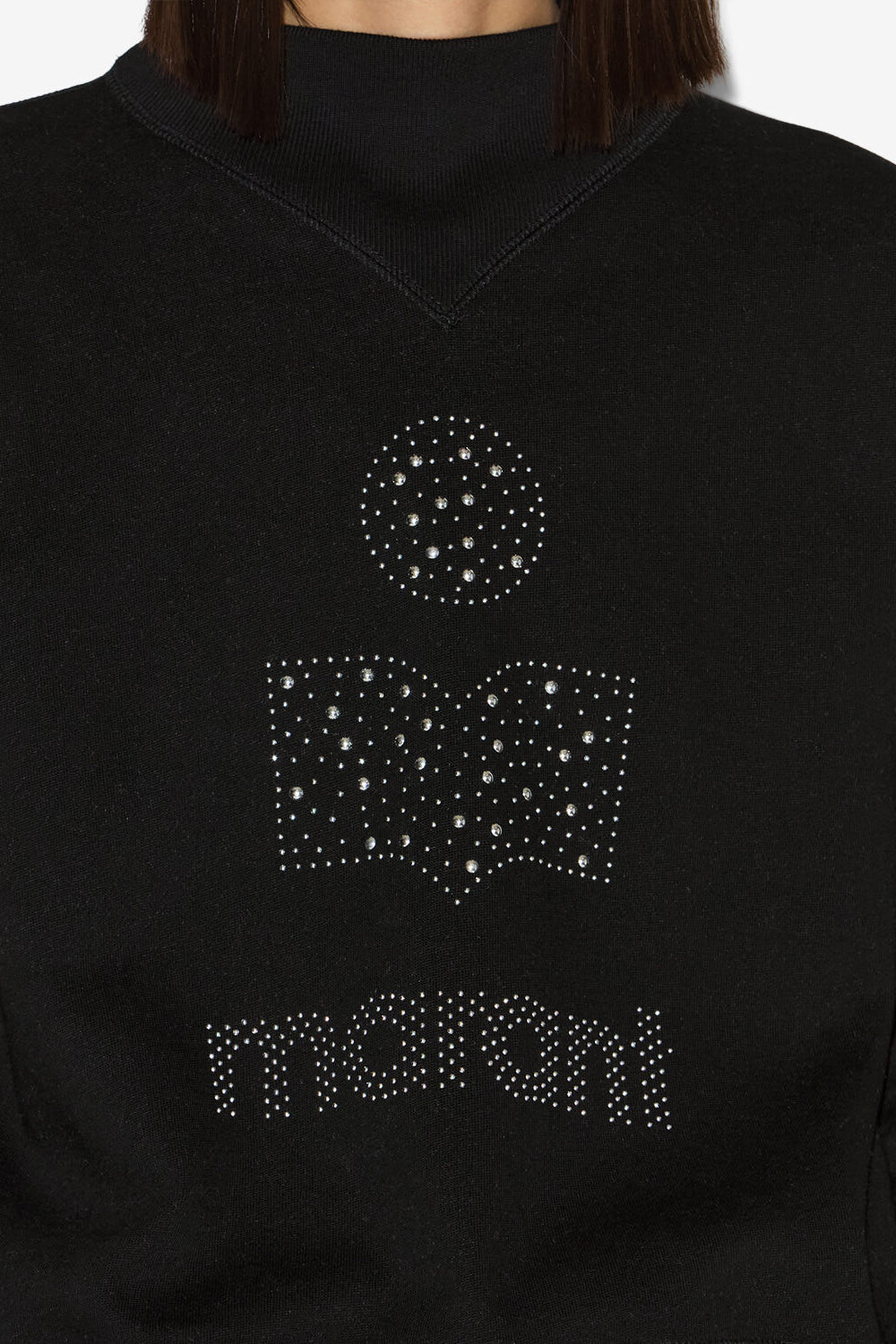 Sweatshirt moby aus flauschiger baumwolle - Schwarz - Woman - 3
