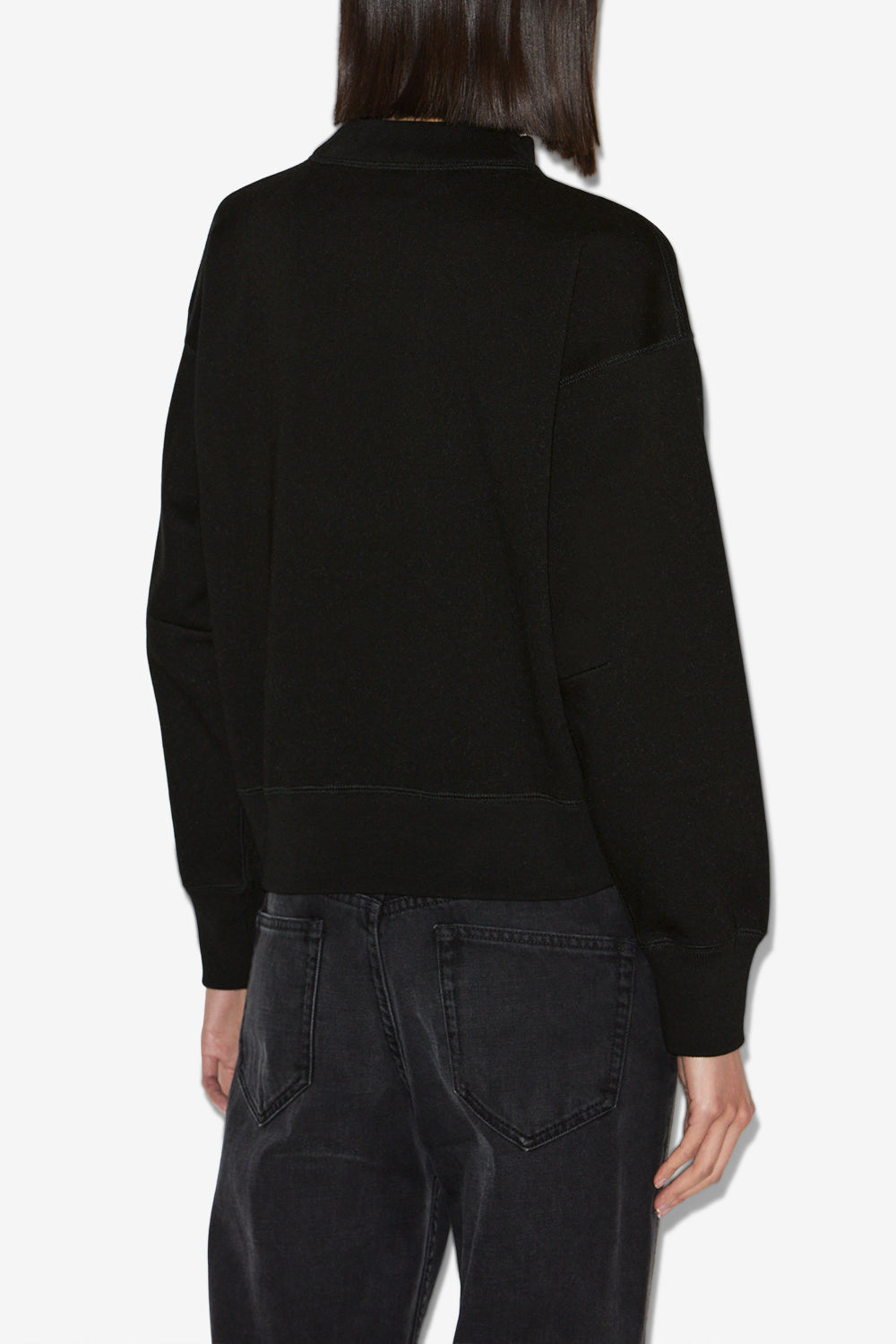 Sweatshirt moby aus flauschiger baumwolle - Schwarz - Woman - 5