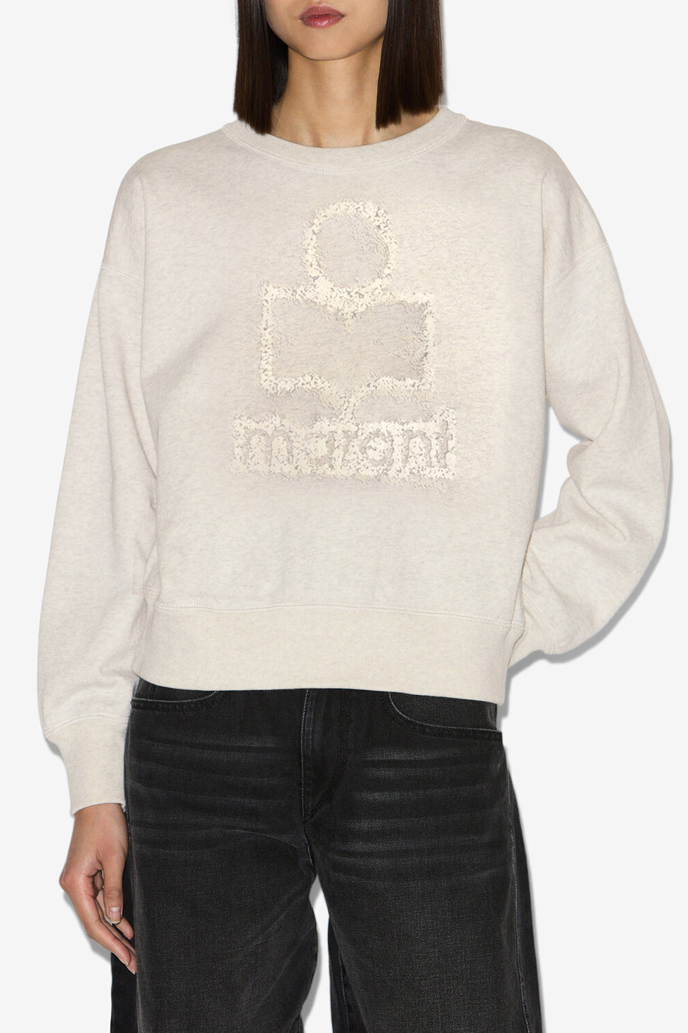 Sweatshirt mobyli aus flauschiger baumwolle - Naturfarben - Woman - 4