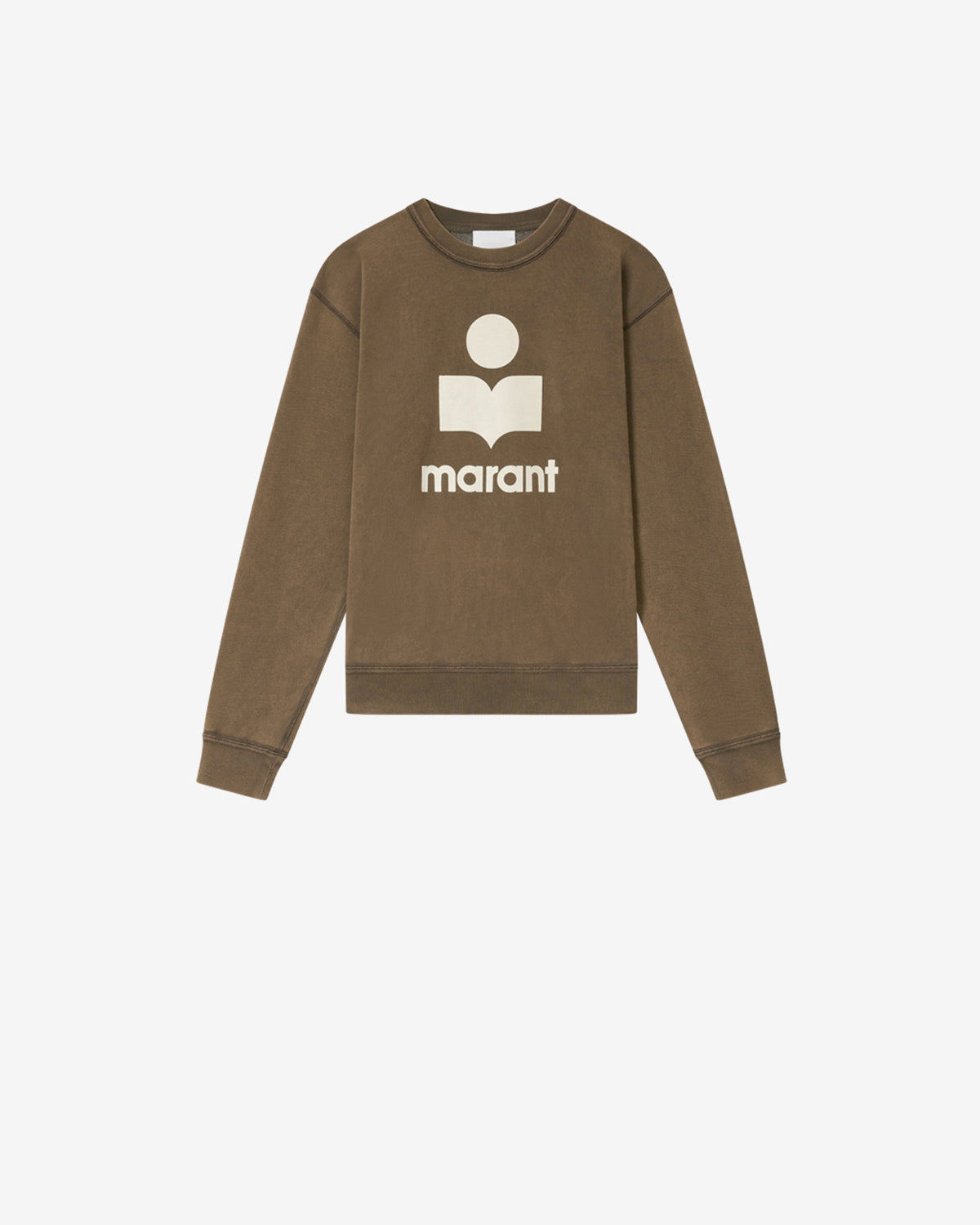 Mikoy cotton sweatshirt with logo - Dark bronze-ecru - Man - 1