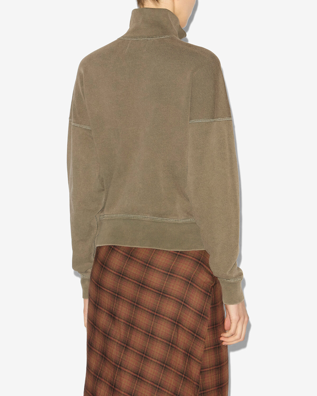 Ross sweatshirt Woman Dark bronze-ecru 4