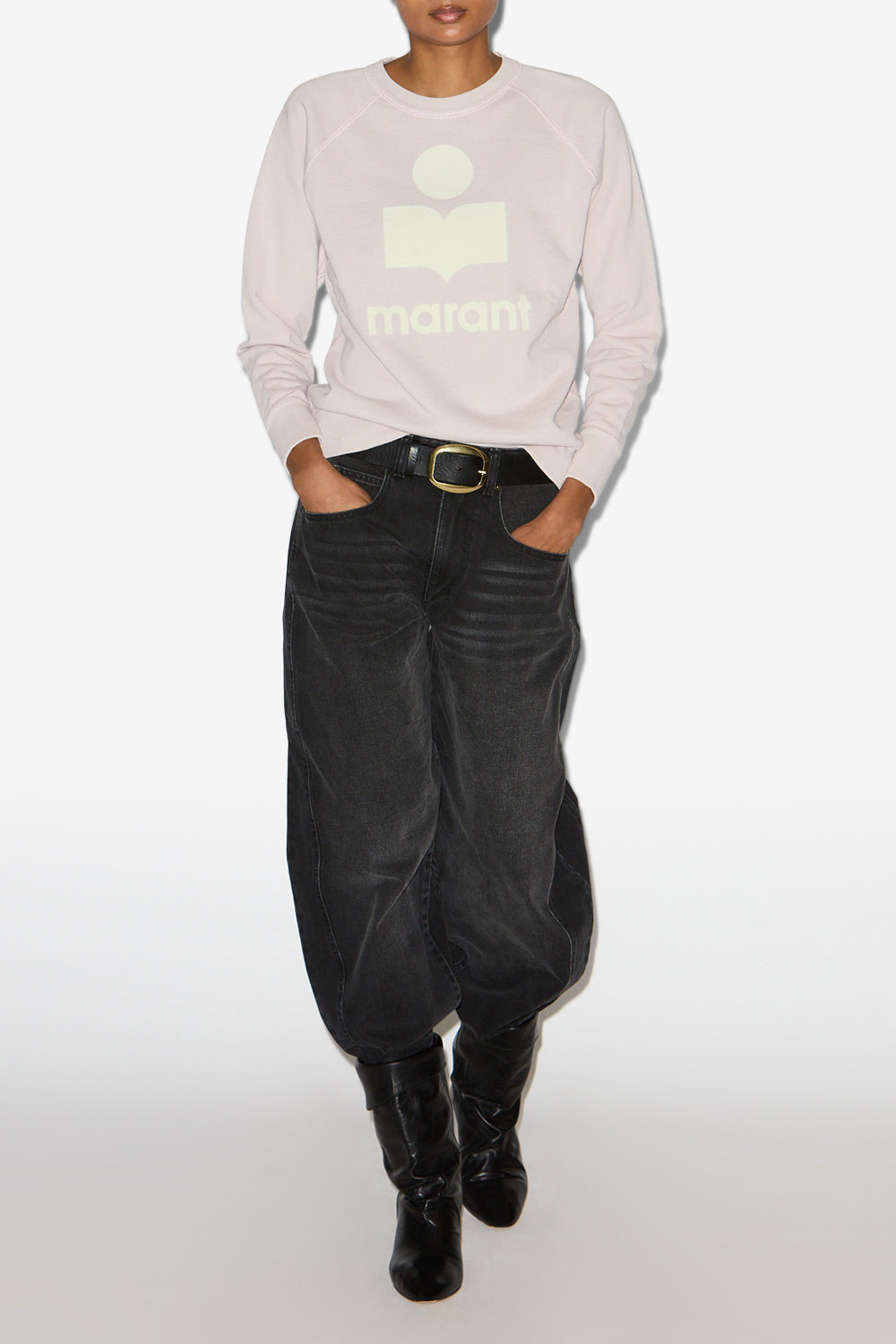 Sweatshirt millyny aus baumwolle mit logo - Light pink-ecru - Woman - 2