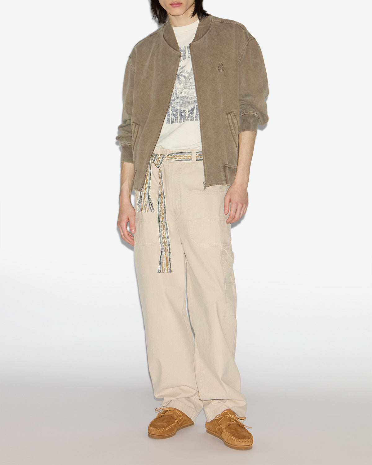 Marty jersey bomber style sweatshirt - Dark bronze - Man - 1