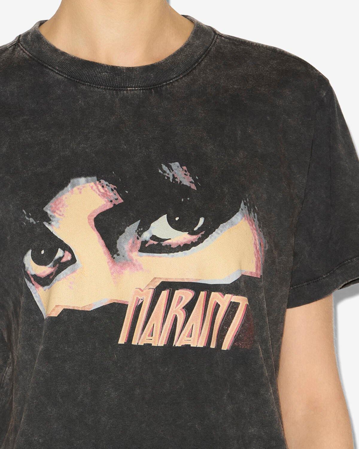Zoeline printed cotton t-shirt - Black - Woman - 2