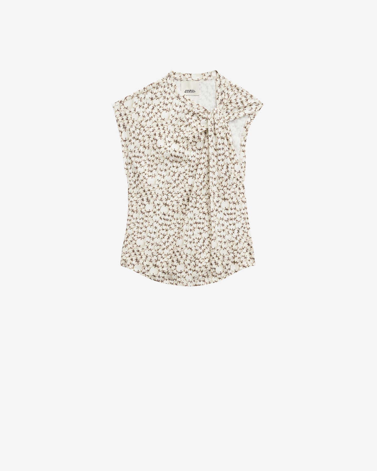 Nayda asymmetrical cotton t-shirt - Ecru - Woman - 5