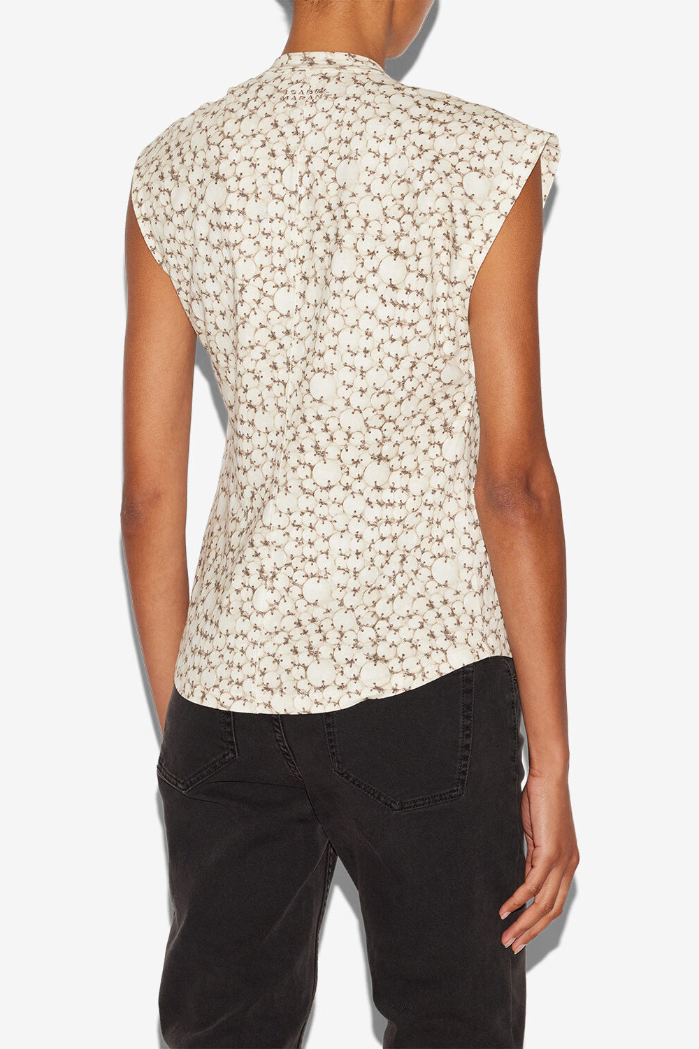 T-shirt asimmetrica nayda in cotone - Ecru - Woman - 5