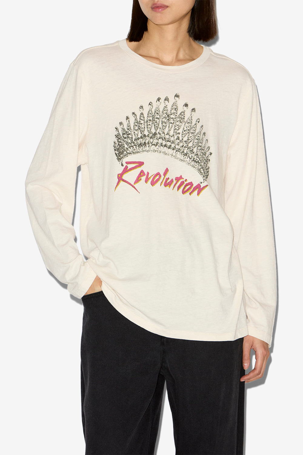Martine プリント入り 長袖tシャツ - 生成り - Woman - 4