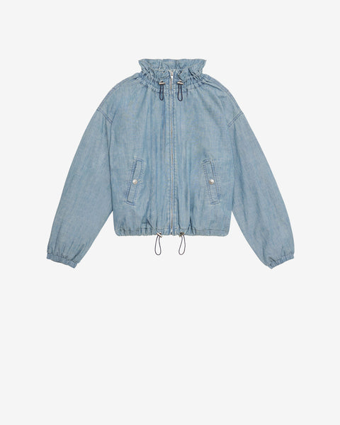 Isabel Marant RICHAOH ナイロンフーディジャケット ブルー PLUME JACKET Woman blue | ISABEL MARANT Official online store