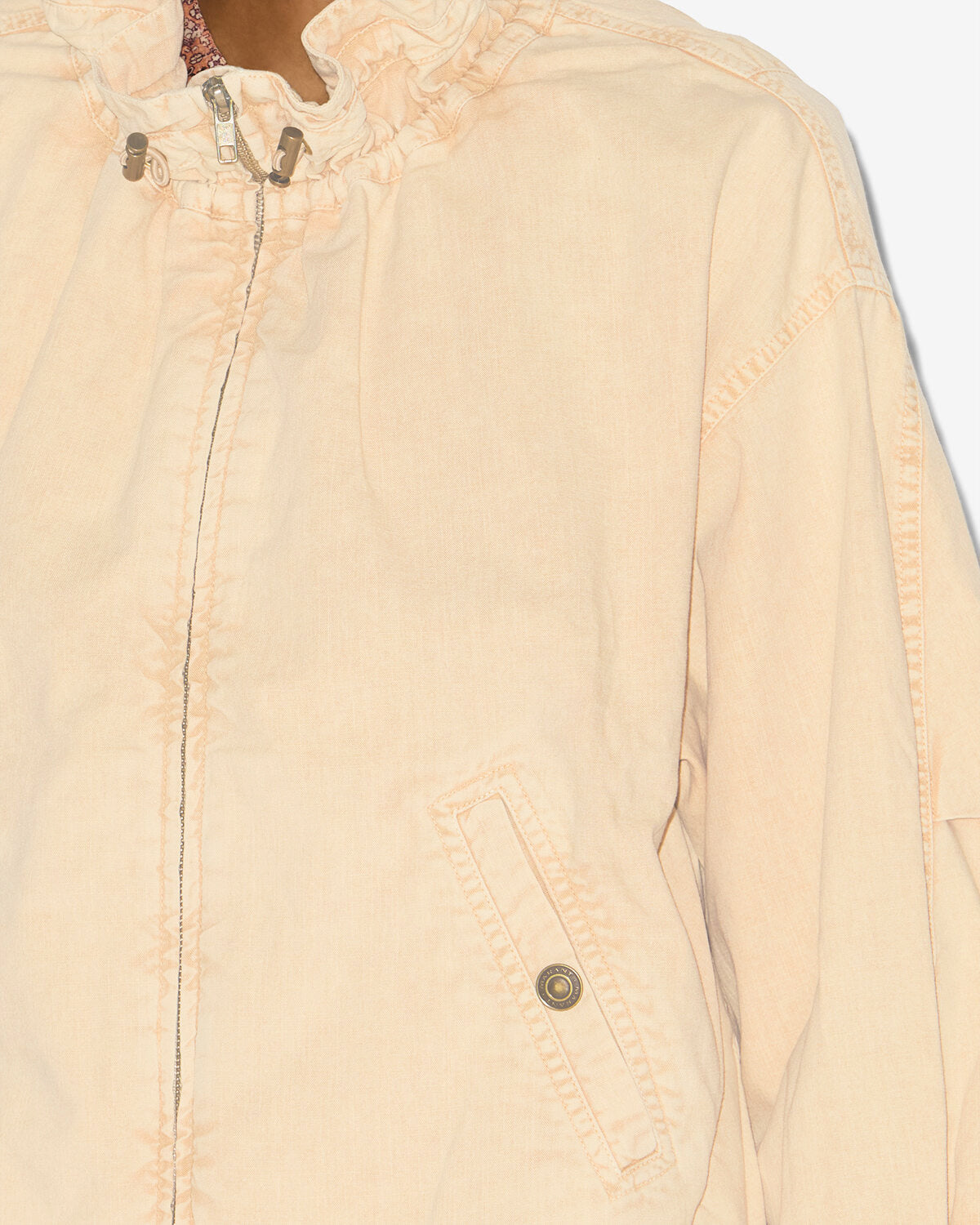 Chaqueta corta plume de cambray - Beige - Woman - 2