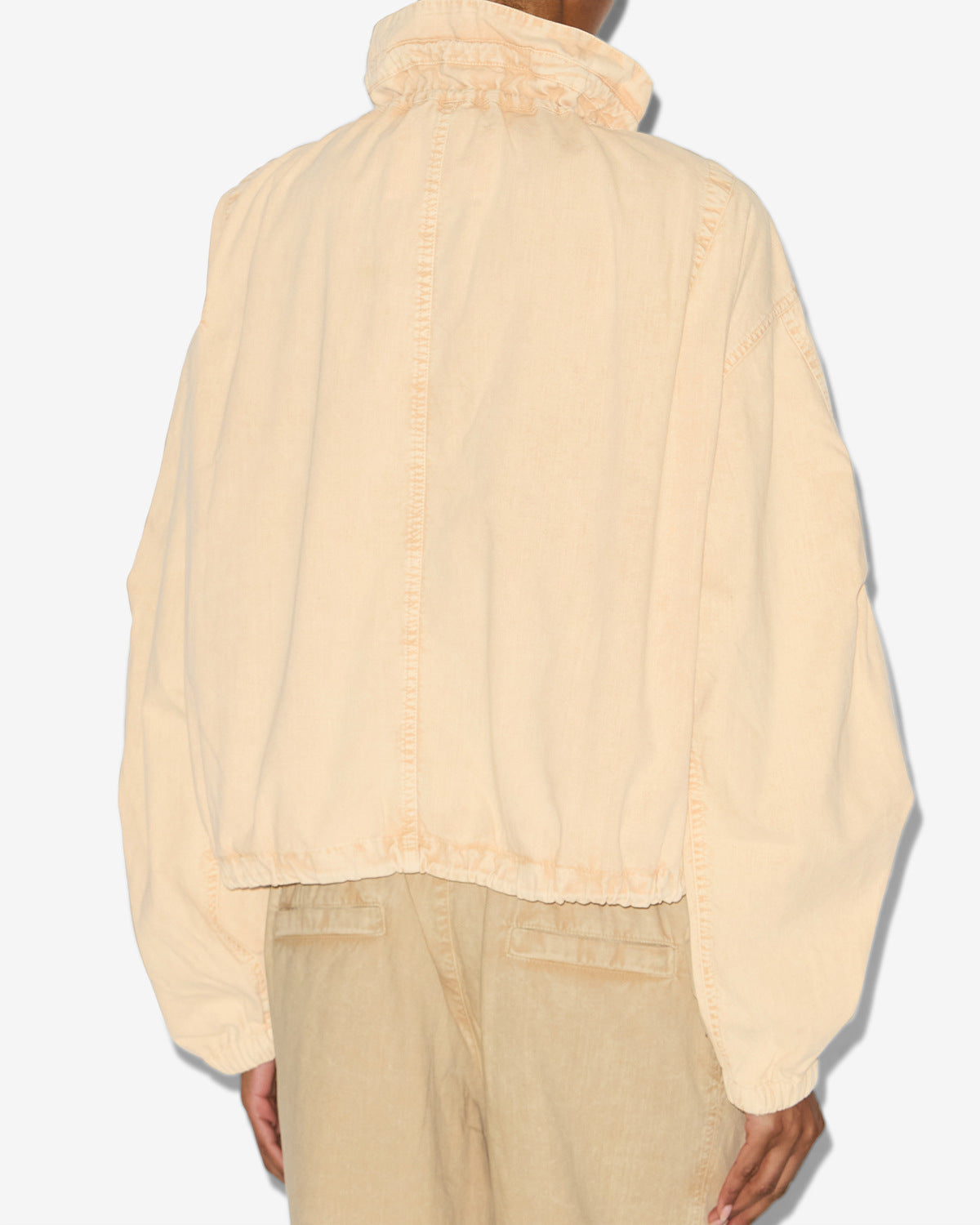 Chaqueta corta plume de cambray - Beige - Woman - 4
