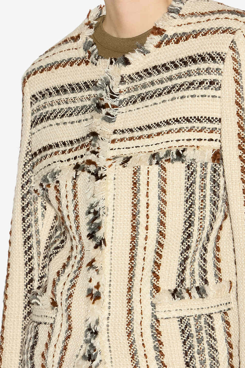 Gestreifte jacke izaria - Naturfarben - Woman - 3