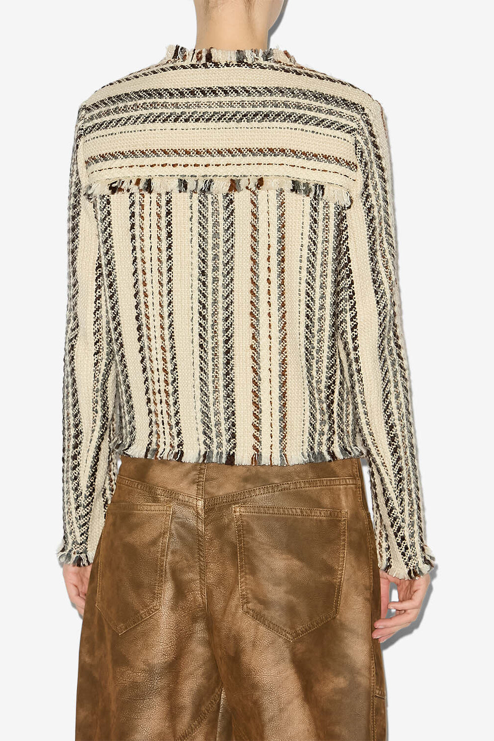 Gestreifte jacke izaria - Naturfarben - Woman - 5