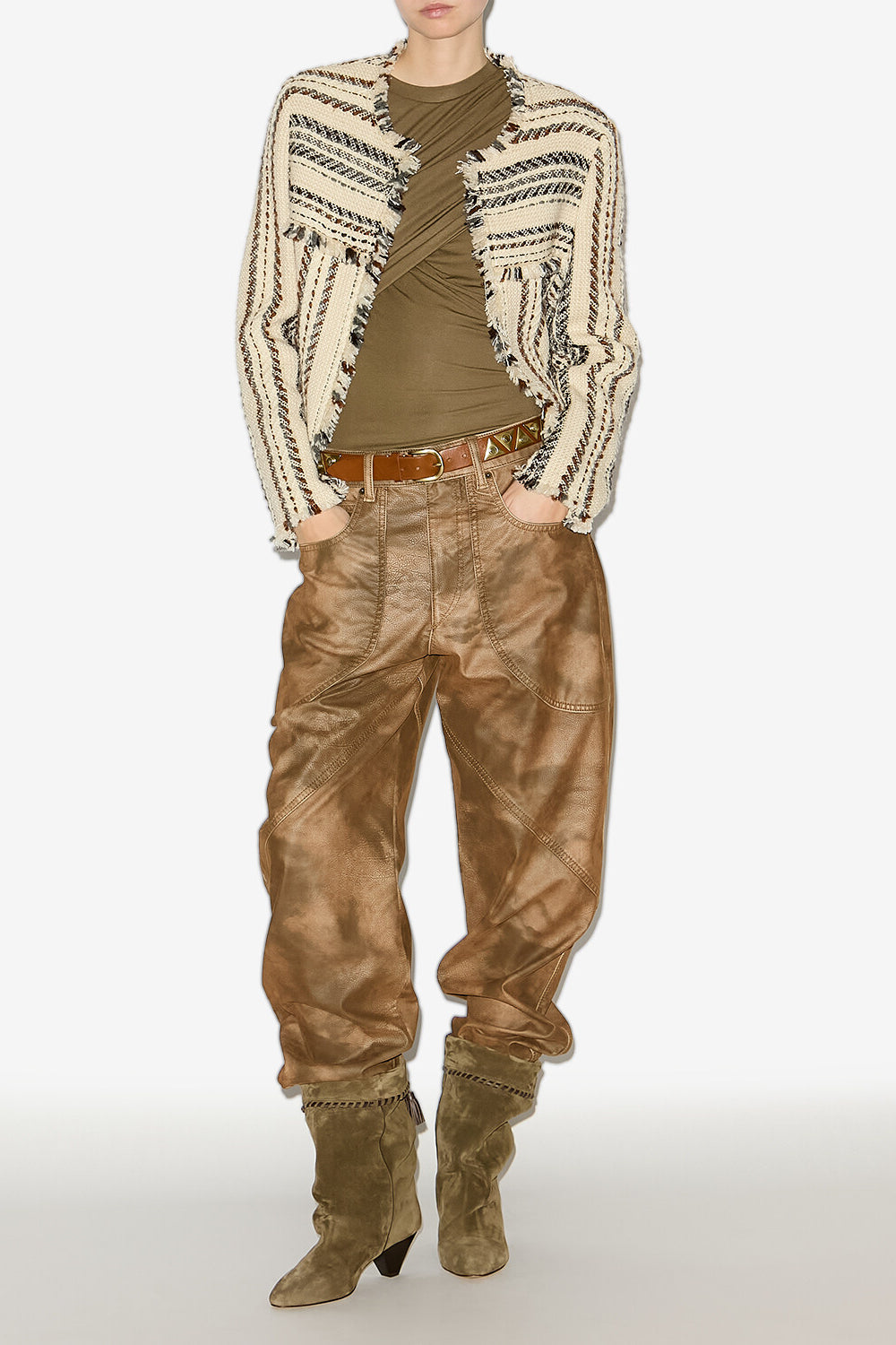 Gestreifte jacke izaria - Naturfarben - Woman - 2
