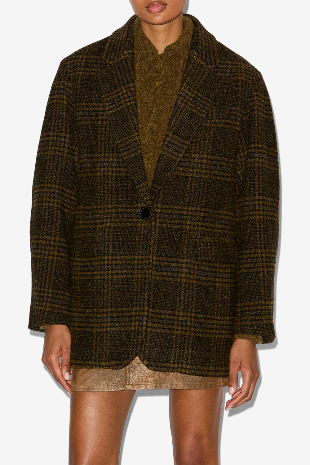 Karierte blazerjacke gesina - Khaki - Woman - 4