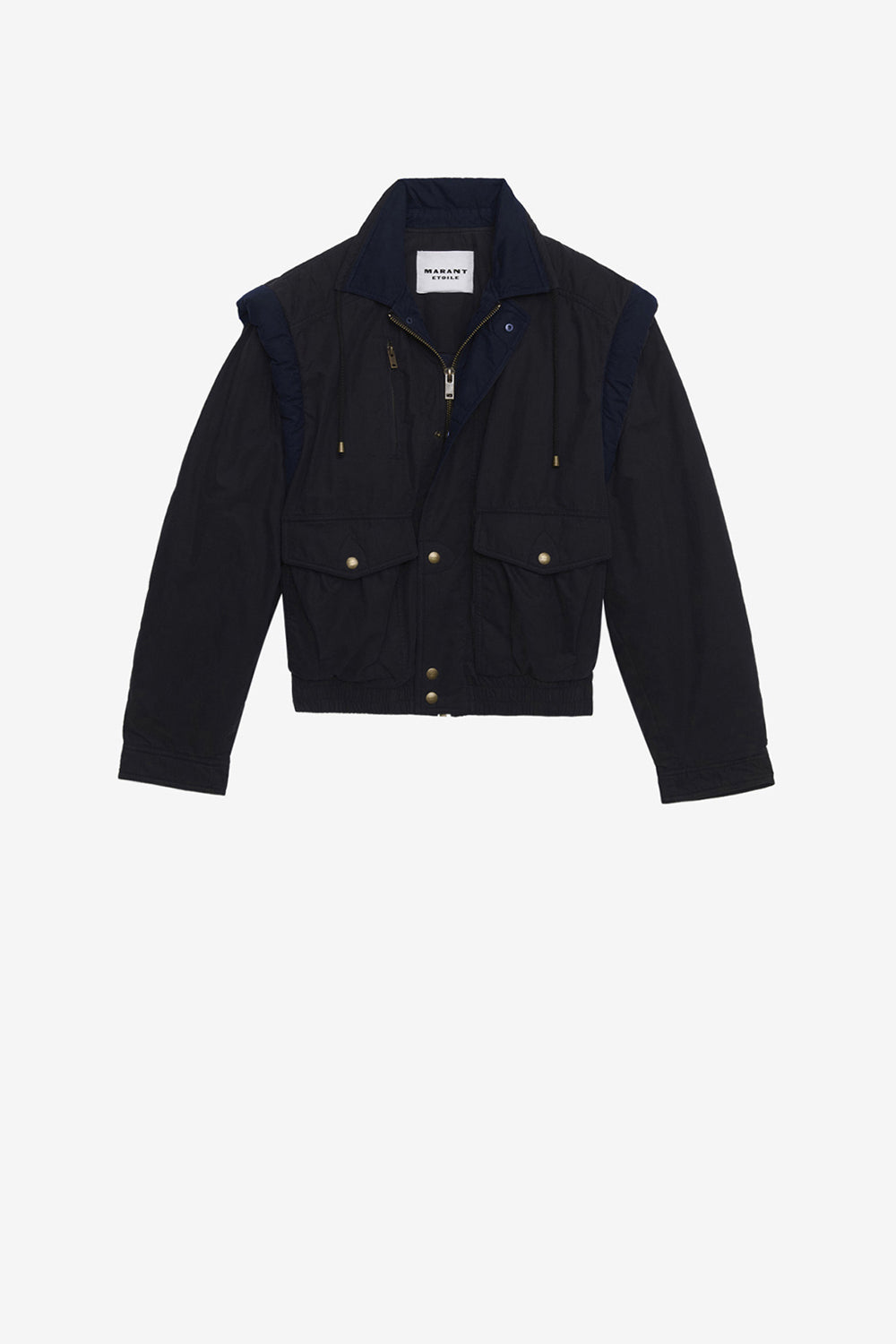 Bicolorer blouson desha aus baumwolle - Schwarz gewaschen - Woman - 1