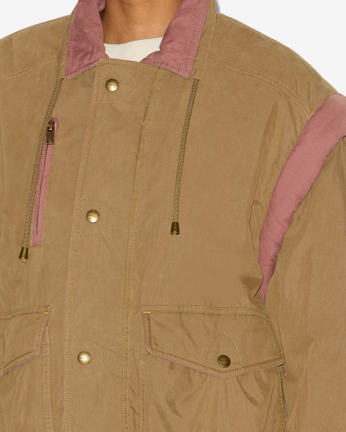 Desha two-toned cotton jacket - Khaki - Woman - 2