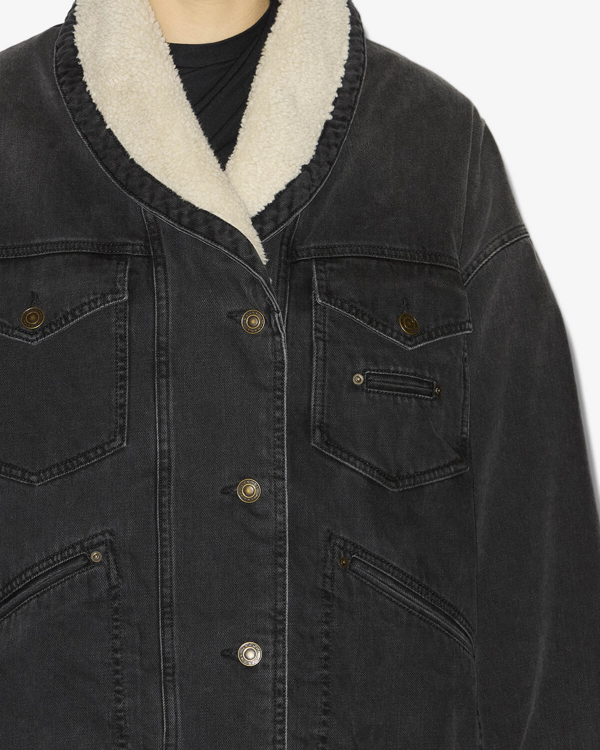 Chaqueta pimia Woman Negro lavado 4